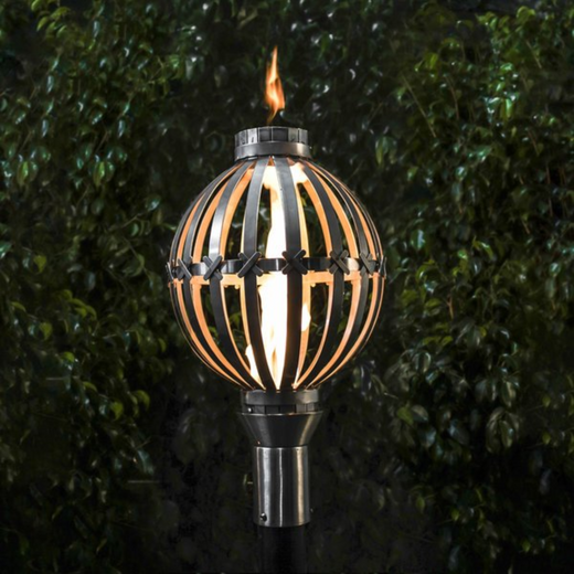 The Outdoor Plus Globe Original TOP Torch & Post Complete, stainless steel, propane