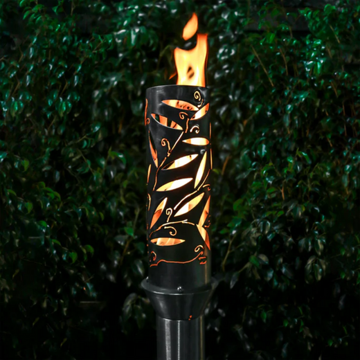 The Outdoor Plus Havana Original TOP Torch & Post Complete, stainless steel, natural gas