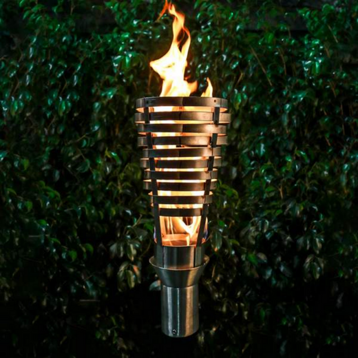 The Outdoor Plus Hercules Original TOP Torch & Post Complete, stainless steel, propane