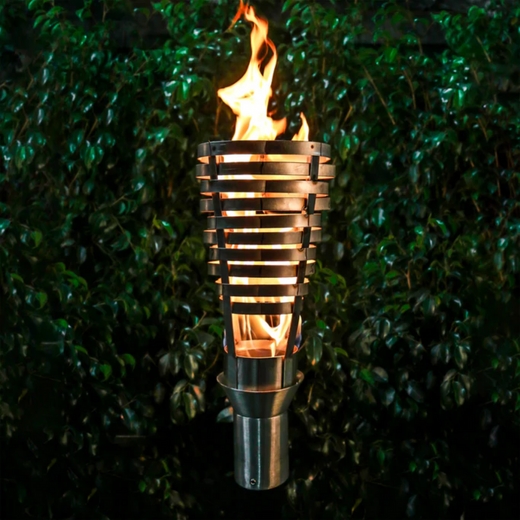 The Outdoor Plus Hercules Original TOP Torch & Post Complete, stainless steel, natural gas
