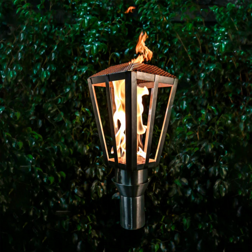 The Outdoor Plus Lantern Original TOP Torch & Post Complete, stainless steel, natural gas