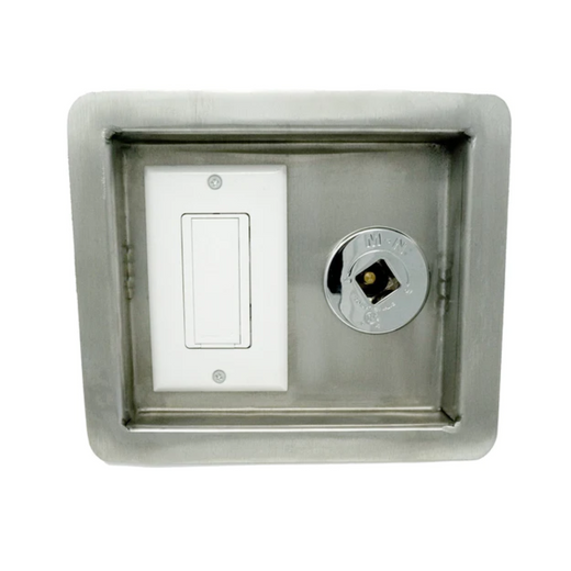 The Outdoor Plus Light Switch with Key Valve, recessed panel