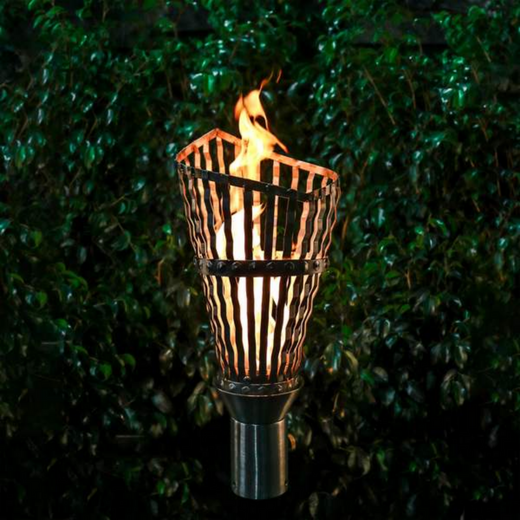 The Outdoor Plus Roman Original TOP Torch & Post Complete, stainless steel, propane