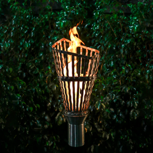 The Outdoor Plus Roman Original TOP Torch & Post Complete, stainless steel, natural gas