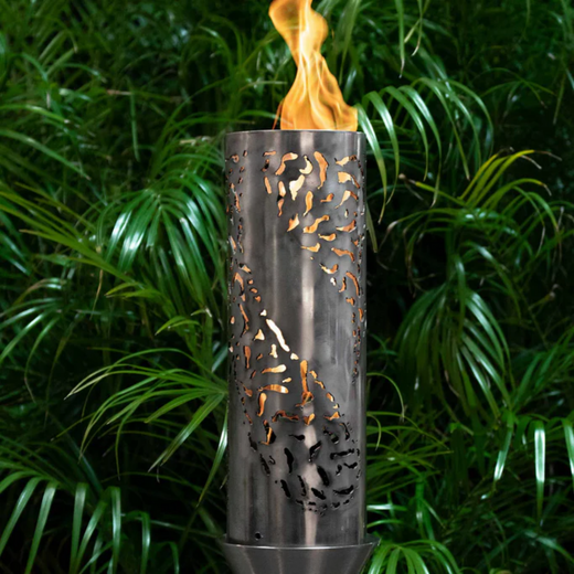 The Outdoor Plus Tiki Original TOP Torch & Post Complete, stainless steel, natural gas