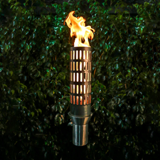 The Outdoor Plus Vent Original TOP Torch & Post Complete, stainless steel, natural gas