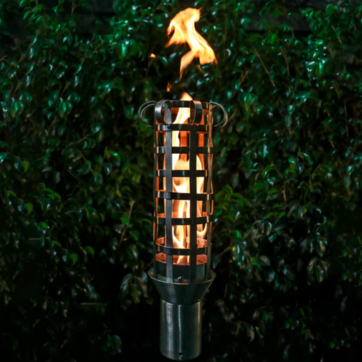 The Outdoor Plus Woven Original TOP Torch & Post Complete, stainless steel, natural gas