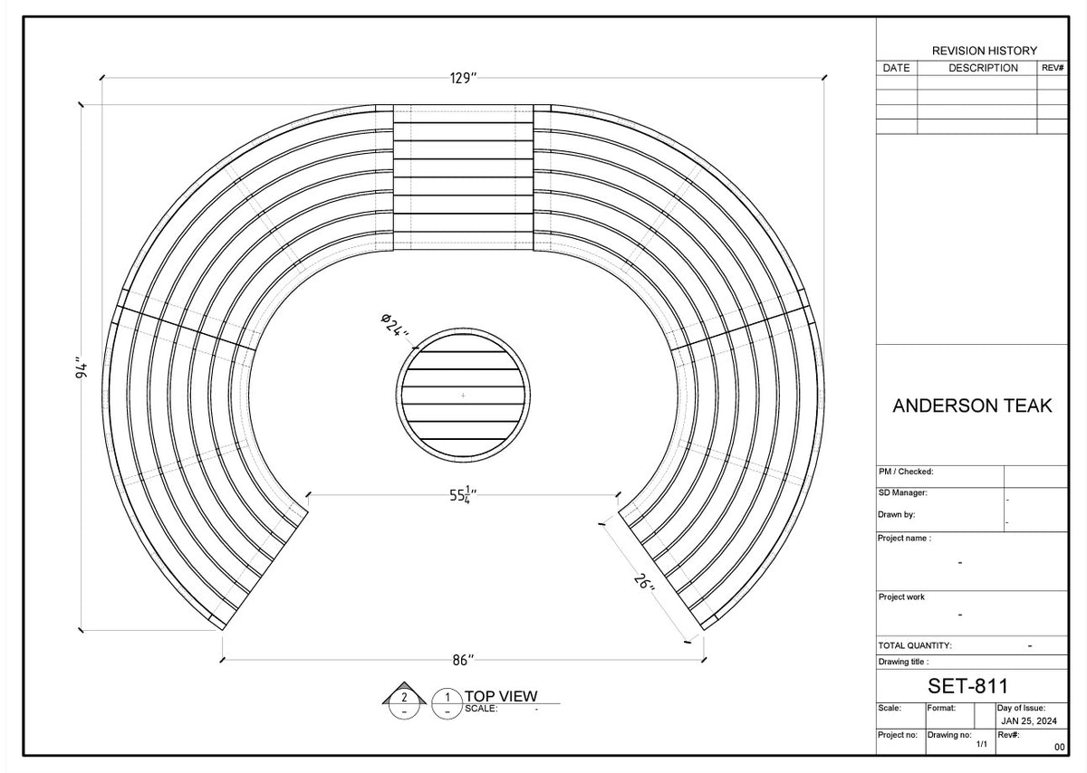 Anderson Teak Circular Modular Deep Seating Set