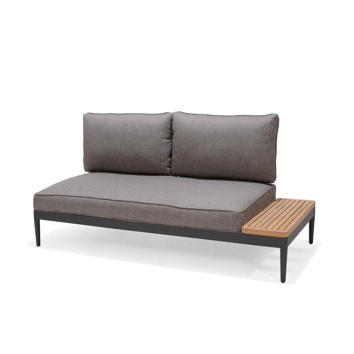 LifestyleGarden Topaz Outdoor Sofa with Teak Side Top, 2 Seat