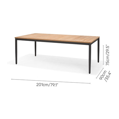 LifestyleGarden Topaz Large Rectangular Outdoor Dining Table