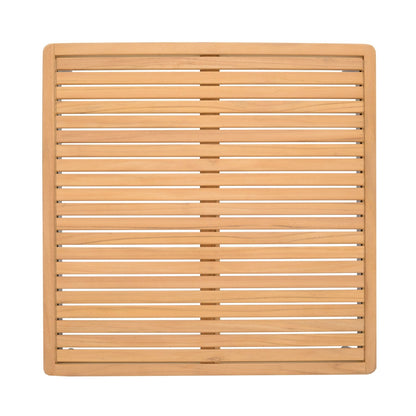 LifestyleGarden Topaz Teak and Aluminum Square Outdoor Coffee Table