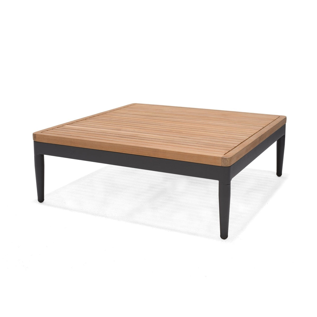 LifestyleGarden Topaz Teak and Aluminum Square Outdoor Coffee Table