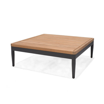 LifestyleGarden Topaz Teak and Aluminum Square Outdoor Coffee Table