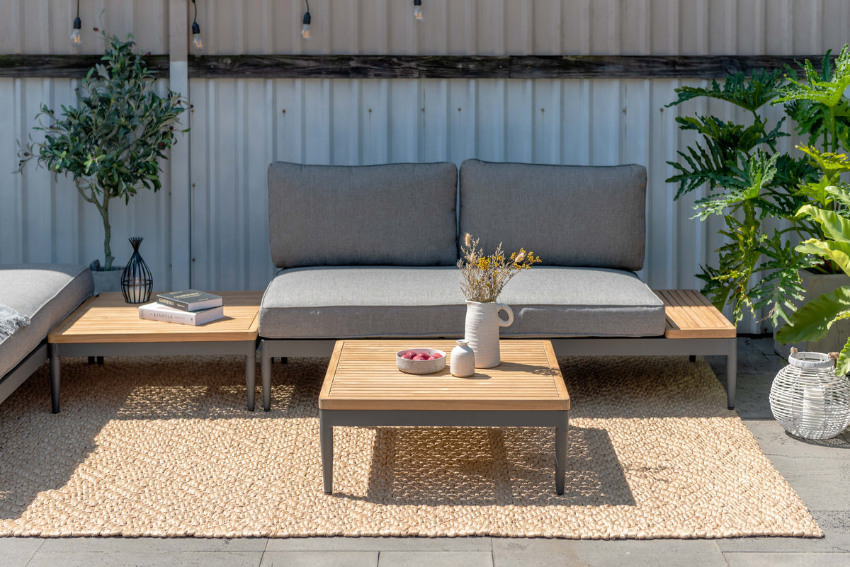 LifestyleGarden Topaz 4 Piece Outdoor Sofa and Coffee Table Set