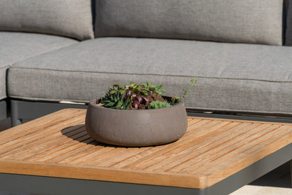 LifestyleGarden Topaz Teak and Aluminum Square Outdoor Coffee Table