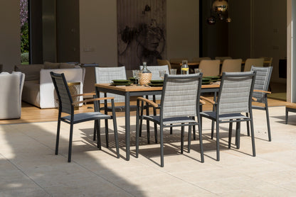 LifestyleGarden Topaz Stacking Outdoor Dining Armchairs, Set of 2
