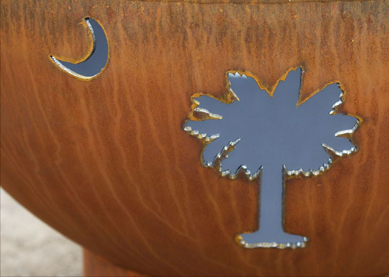 Fire Pit Art Tropical Moon Fire Pit, 36"