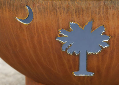 Fire Pit Art Tropical Moon Fire Pit, 36"