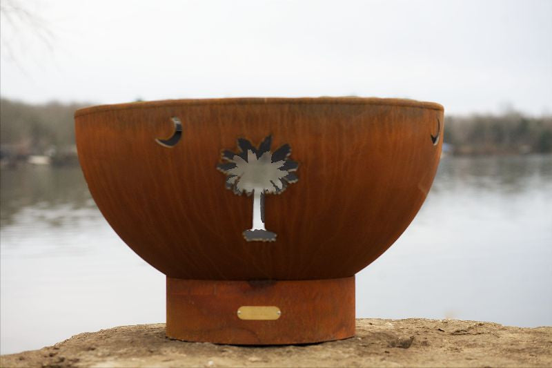 Fire Pit Art Tropical Moon Fire Pit, 36"