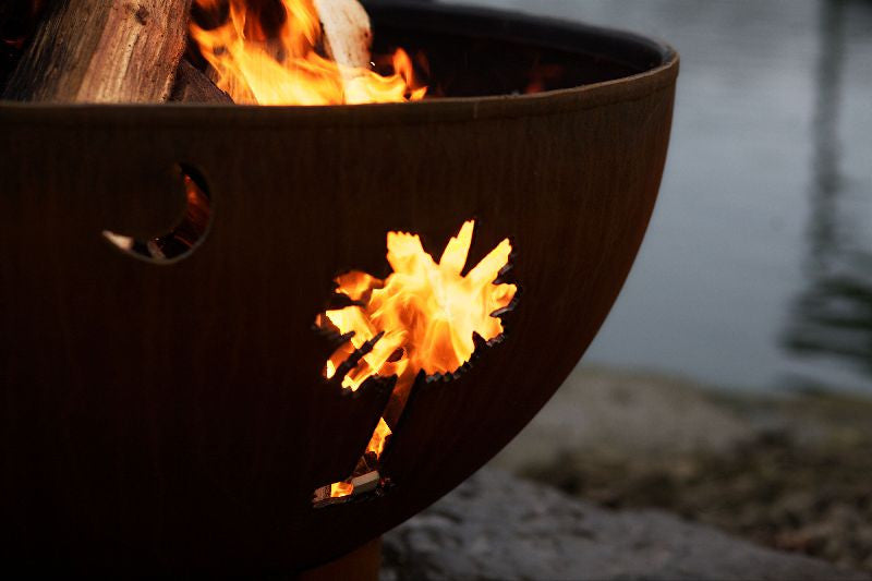 Fire Pit Art Tropical Moon Fire Pit, 36"