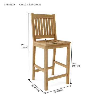 Anderson Teak Bahama Avalon 5-Piece Round Bar Set