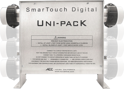 ACC SmarTouch Digital 2000 UniPack 5.5kW back mount spa control with KP-2020 topside, supplier product photo