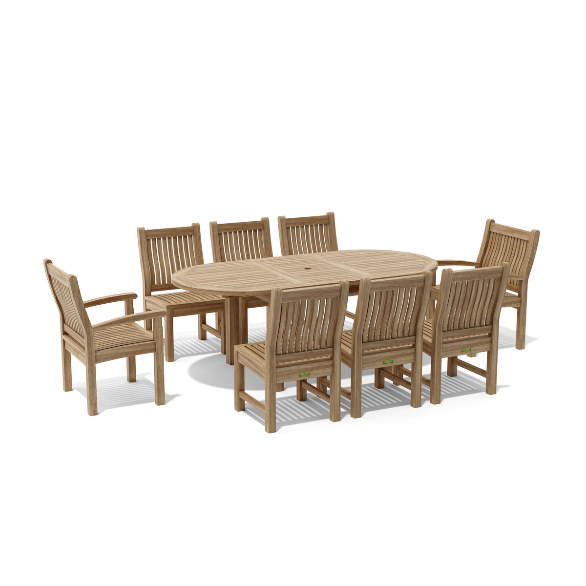 Anderson Teak Bahama Sahara 9-Piece 78" Oval Dining Set