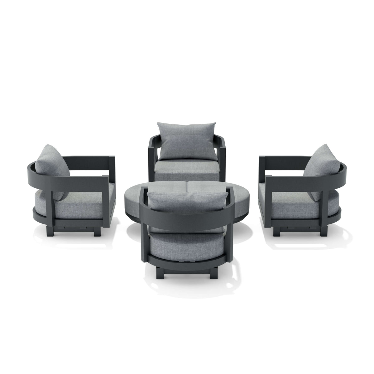 Anderson Teak Coronado 6-Piece Aluminum Deep Seating Set