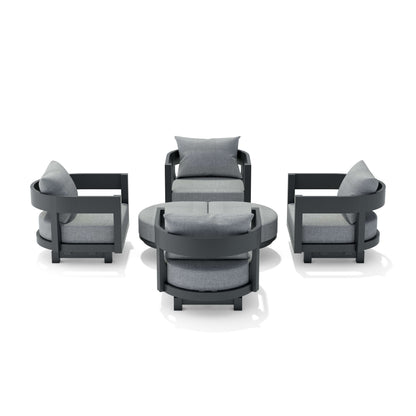 Anderson Teak Coronado 6-Piece Aluminum Deep Seating Set