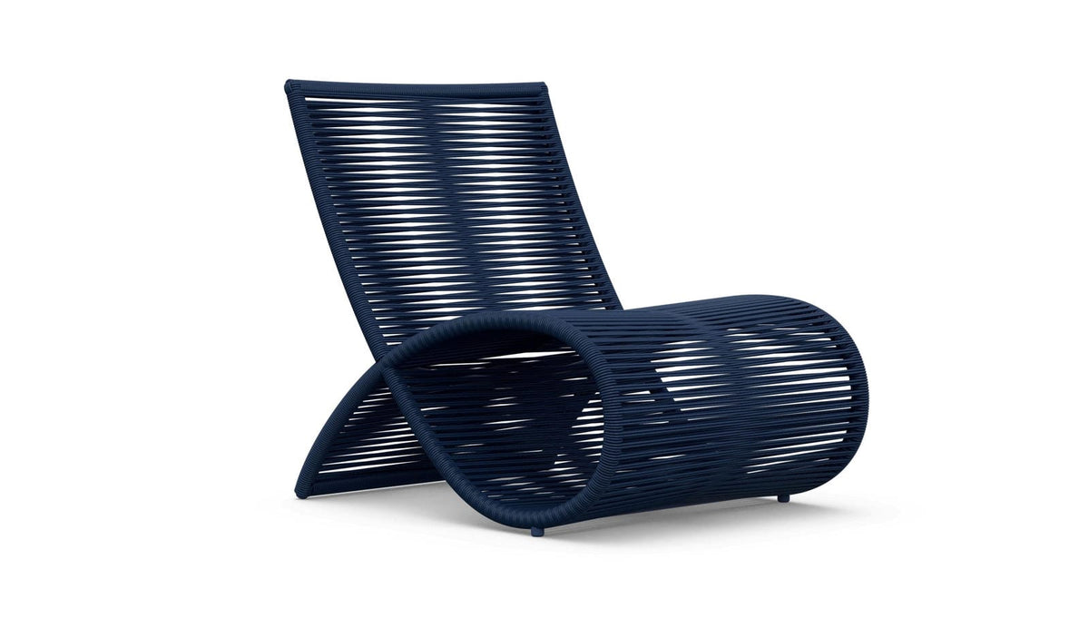 Wave Club Chair, Set of 2 in Midnight Blue