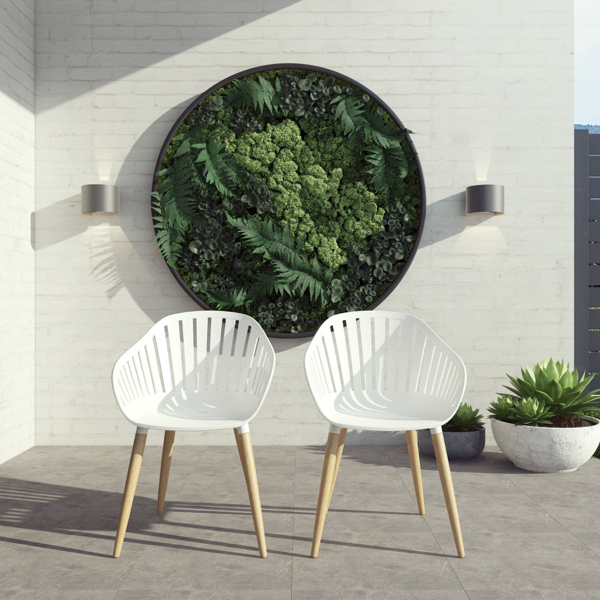 Amazonia Leyland 11 Piece Extendable Patio Dining Set, White Chairs