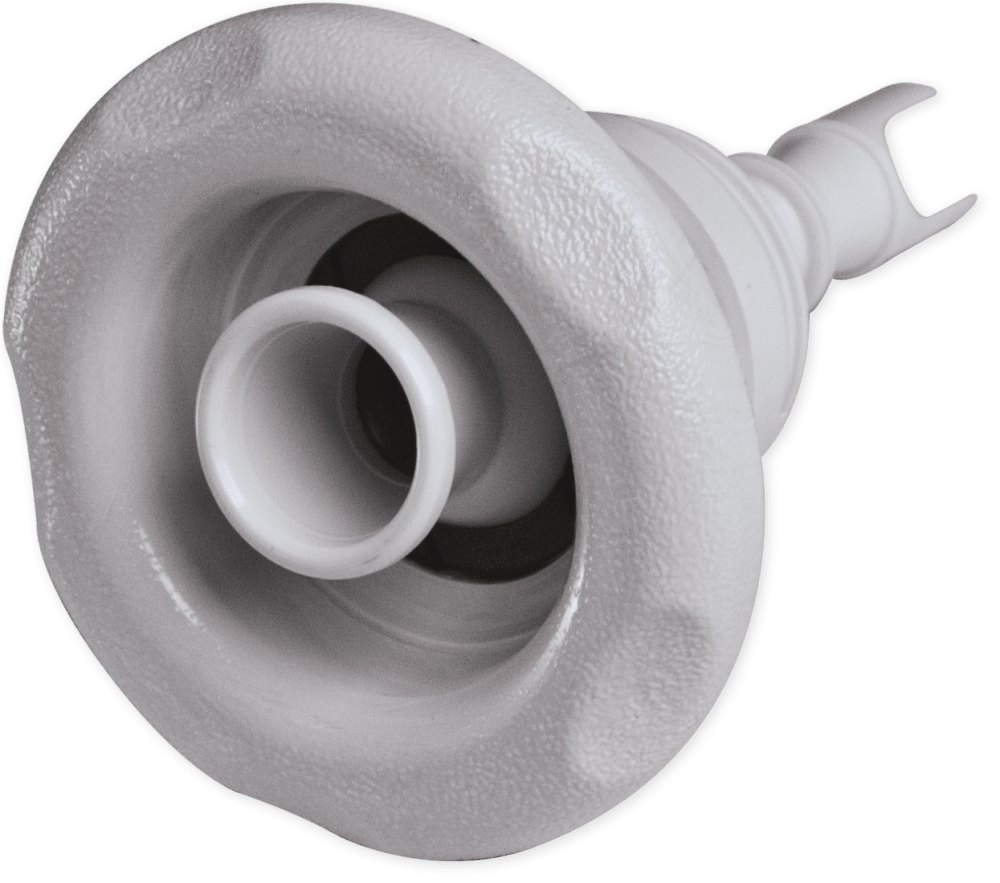 Waterway WW2298050B 5-Scallop Directional Thread Poly Storm Jet Internal - White