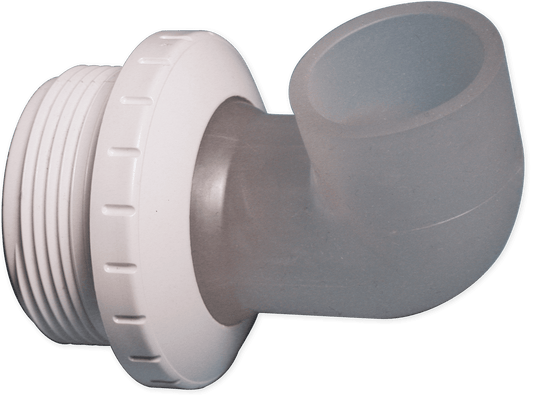 Waterway Plastics EYEBALL FITTING 1"EYE 90O 1 1/2"MPT ASSY WithB EYEBALL RETURN 1IN 90 DEG WHITE (BAGGED) 400-1410FB