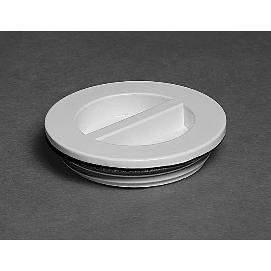 Waterway Plastics WW4004147B 1.5 in. Flush Plug with Gasket44; Gray