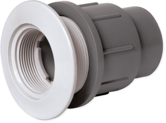 Waterway Plastics FIBERGLASS WithF. DEEP SOCKET ADPTR HWD VERSION FIBERGLASS THRU WALL FITTING With DEEP SOCKET ADAPTER