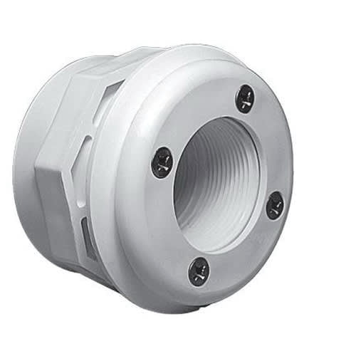 Waterway Plastics 400-9160B Vinyl In-Ground Steel Wall Swimming Pool Return Inlet Jet Fitting with Gasket and Screws