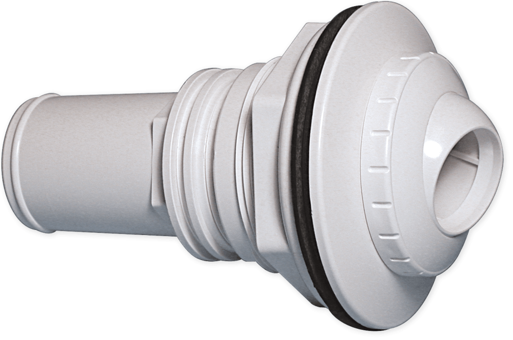 Waterway Plastics 806105100818 WW 1-1/2"b 3-1/2"fd 1" Orifice White Eyeball Fitting