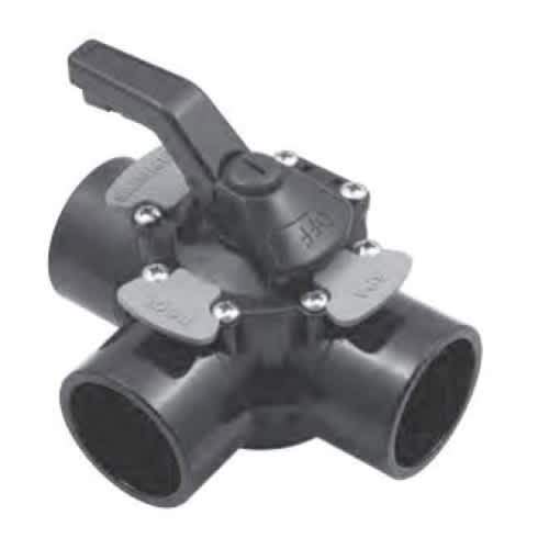 Waterway Tru Seal Valve 3-Way 2in. SL - 2-1-2in. SPG 600-7100-CPVC