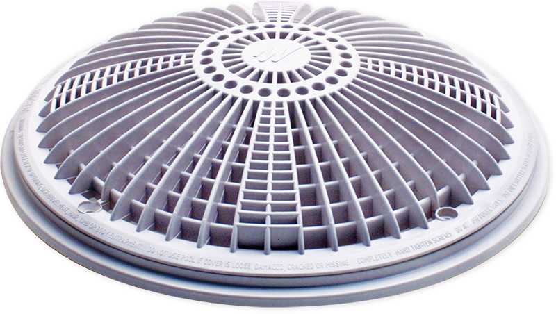 Waterway 640-1900 V WW6401900V 10 in. Round Tru Flo Drain AV Cover & Frame-White