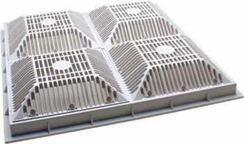 DRAINCVR/Grate 18X18 White W/W 640-4770 V
