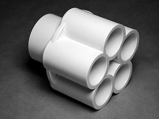 Waterway Plastics 4 Port Manifold 1 1/2"S Inlet X 1/2"Soutlet  | 672-4580