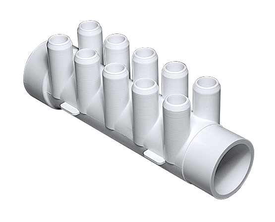 Waterway Plastics 806105120366 1.5" S X 1.5" Spg (10) 3/4" Barbs Manifold
