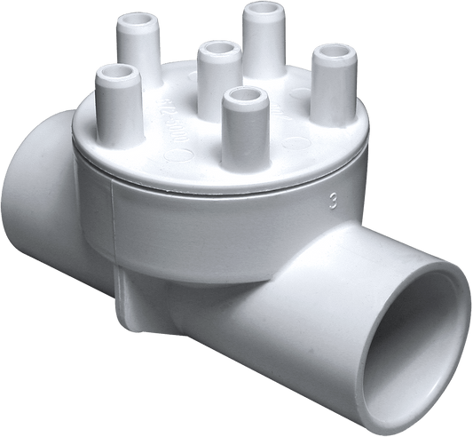 Manifold, 1" S X 1" S (6) 3/8" Barbs 672-5060