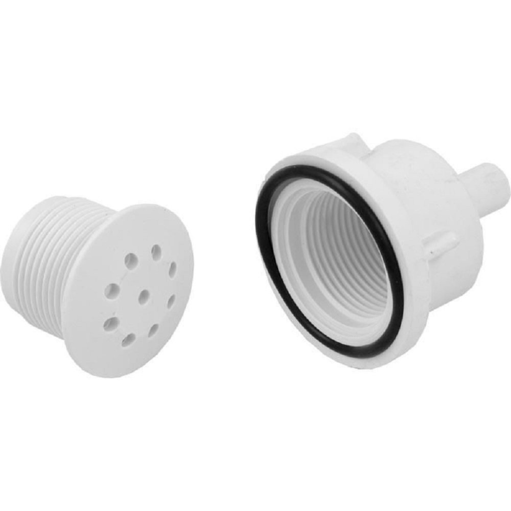 Waterway Top Flo 0.37" Barb Straight Body Air Injector White for pools and spas