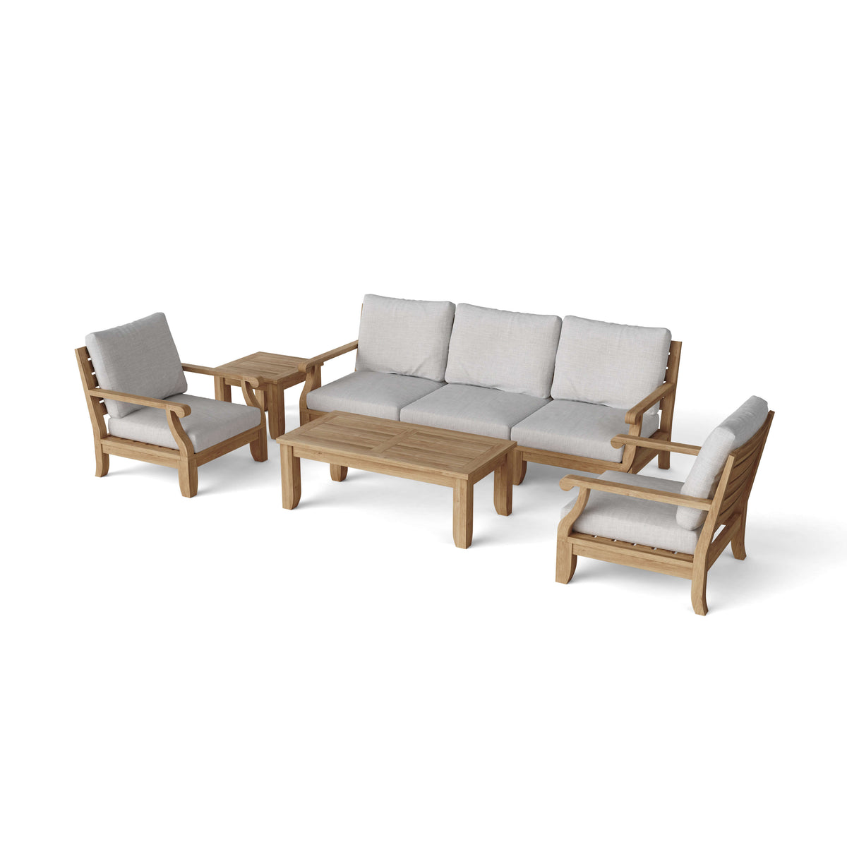 Anderson Teak Riviera 7-Piece Modular Set w/ Rectangular Table