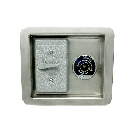 The Outdoor Plus Weatherproof Switch with Key Valve, recessed panel