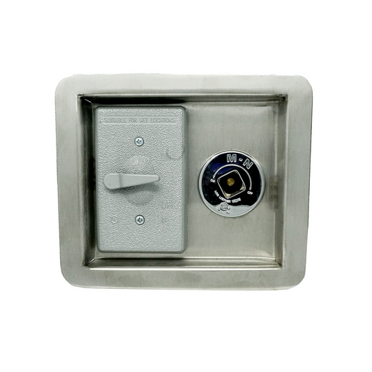 The Outdoor Plus, Weatherproof Switch With Key Valve - Recessed Panel | OPT-WPS110VKVRP