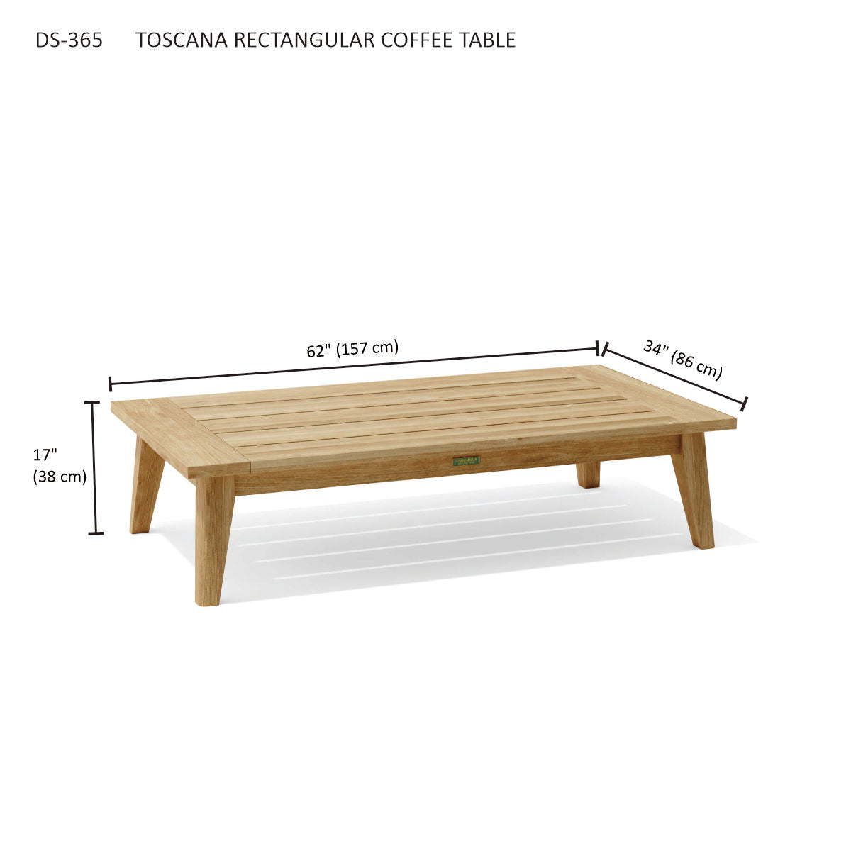 Anderson Teak Toscana Rectangular Coffee Table