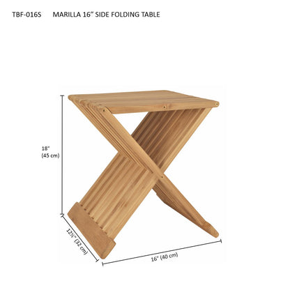 Anderson Teak Marilla 16" Side Folding Table