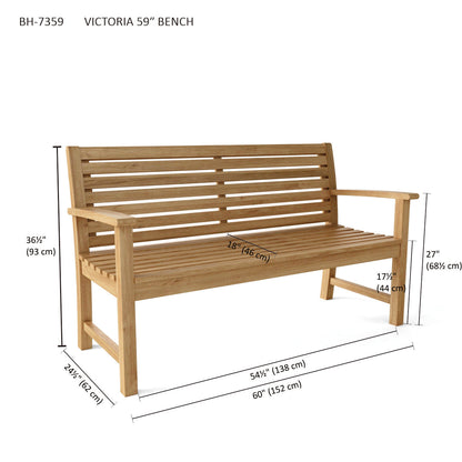Anderson Teak Victoria 3-Seater Bench